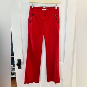Ann Taylor LOFT  Red Sailor Pants size 00